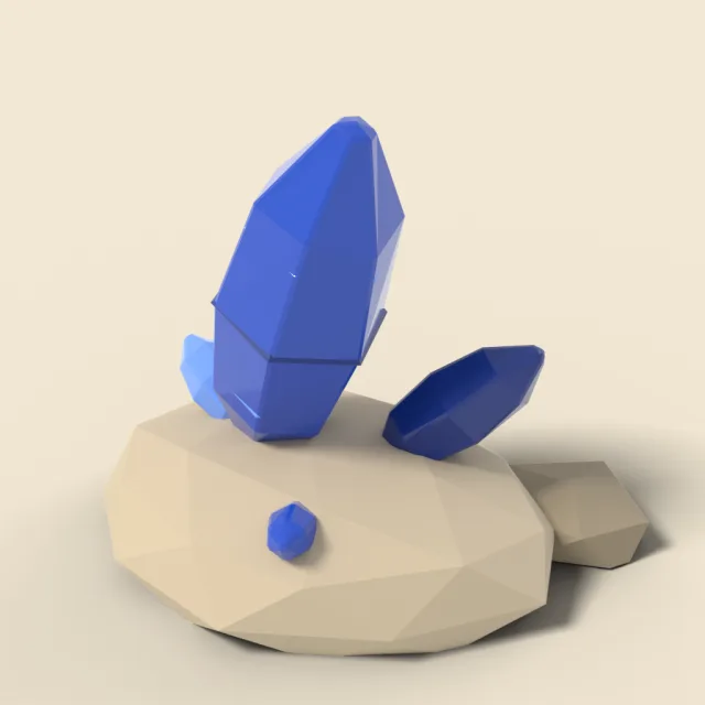 Rough sapphire crystal