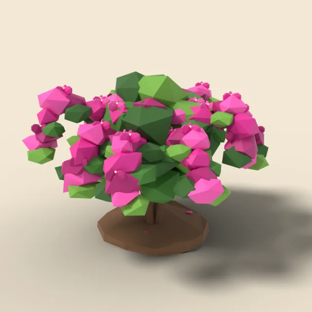 Magenta bougainvillea shrub