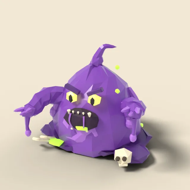 Purple poison slime dripping