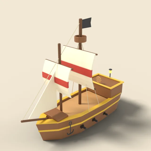 Toy pirate ship